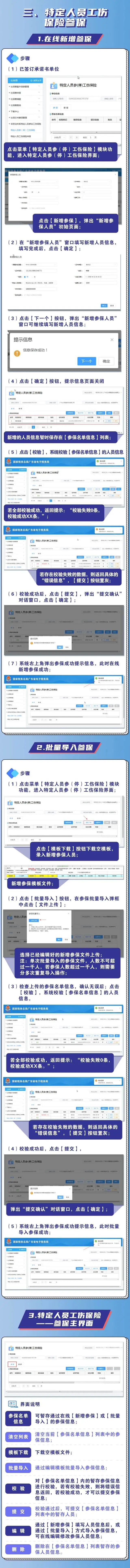 特定人员工伤保险参保。 图片