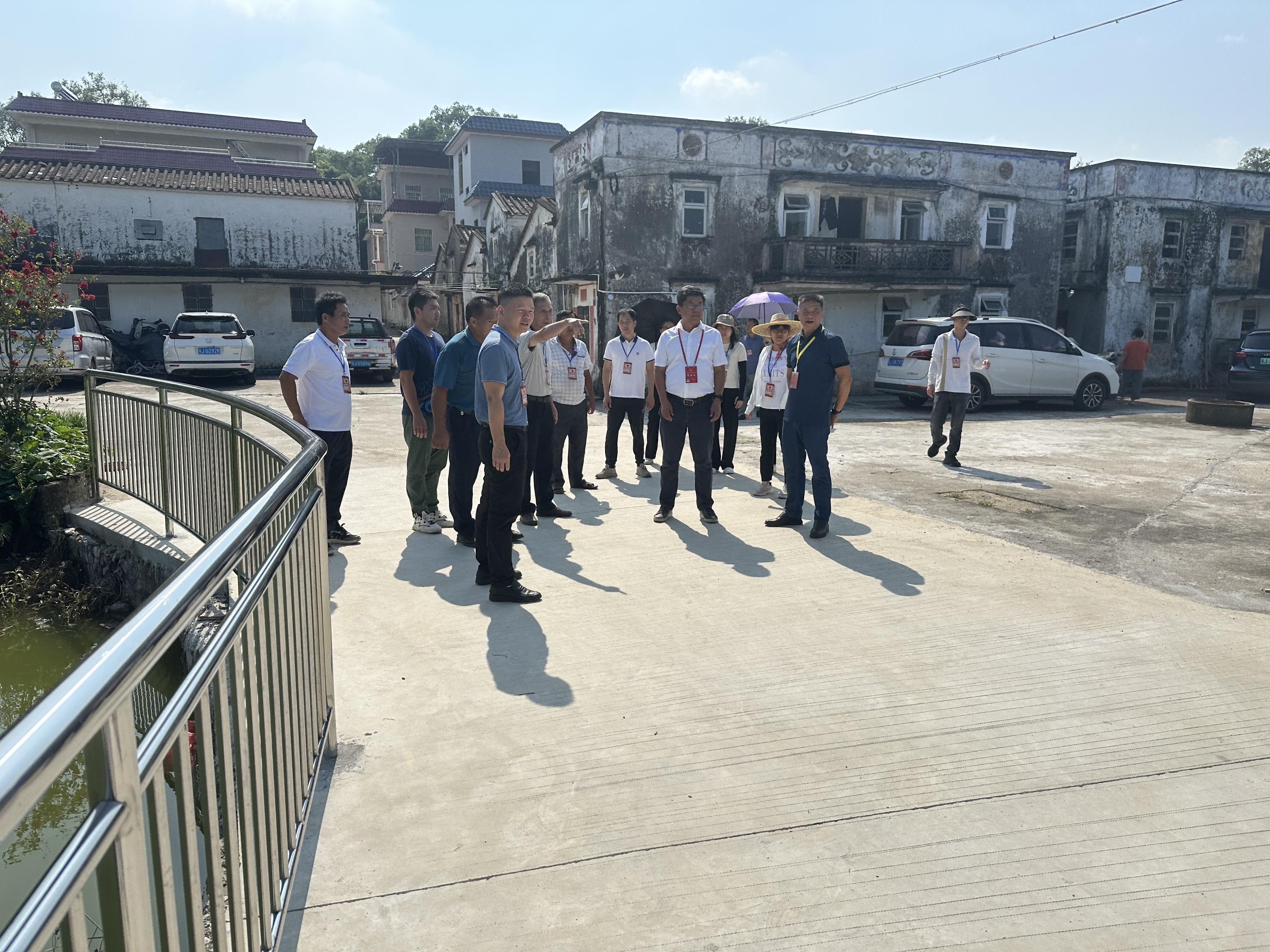 视察金鸡镇游东双迳村村口硬底化工程项目.png